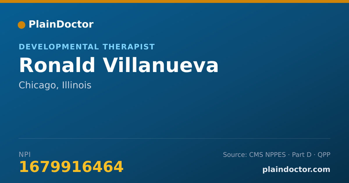 Shareable card for Ronald Villanueva - Developmental Therapist, Chicago, IL