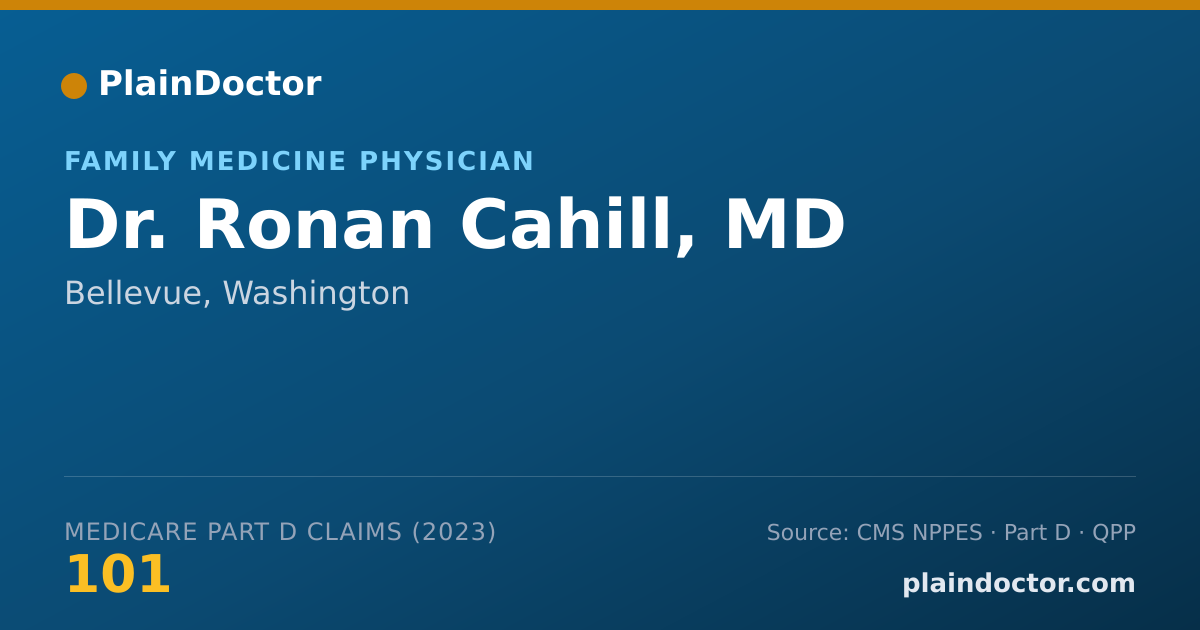 Shareable card for Ronan Cahill, MD - Family Medicine Physician, Bellevue, WA