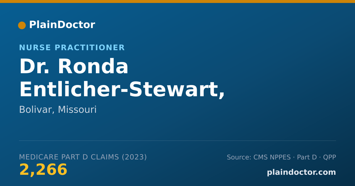 Shareable card for Ronda Entlicher-Stewart, APRN,BC - Nurse Practitioner, Bolivar, MO