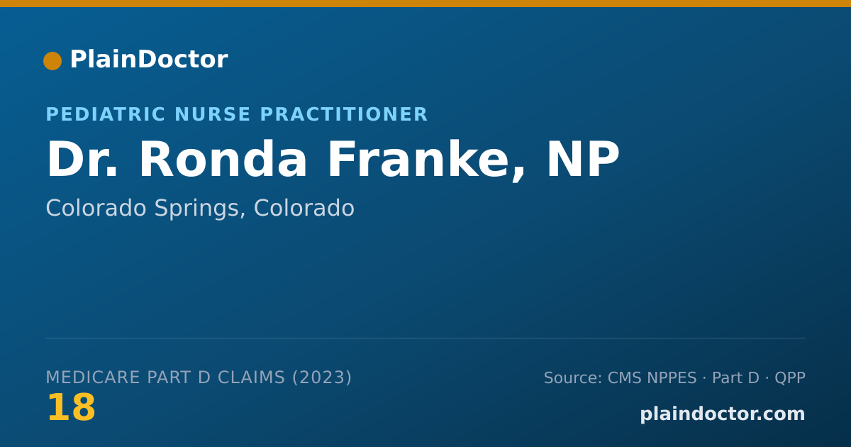 Shareable card for Ronda Franke, NP - Pediatric Nurse Practitioner, Colorado Springs, CO
