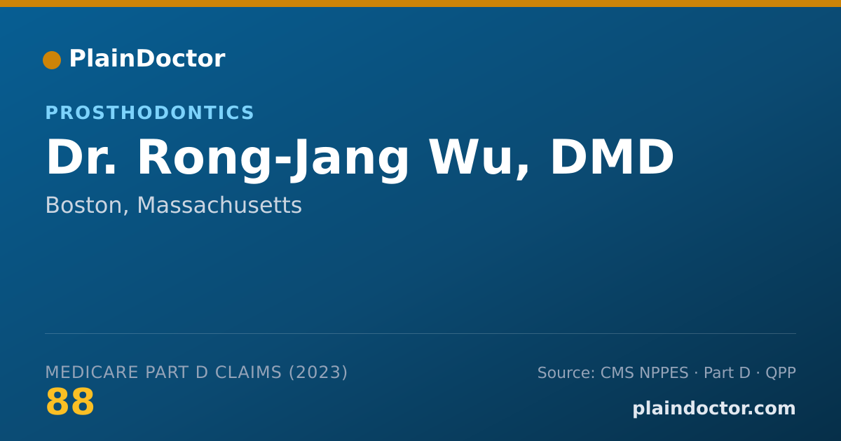 Shareable card for Rong-Jang Wu, DMD - Prosthodontics, Boston, MA