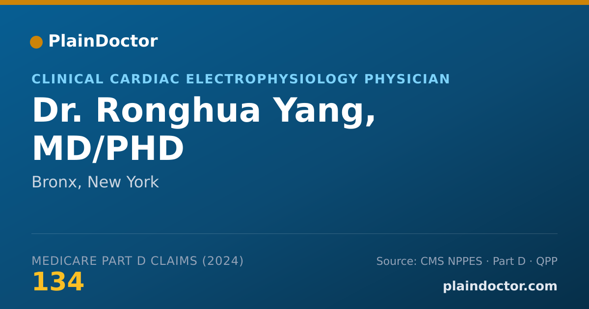 Shareable card for Ronghua Yang, MD/PHD - Clinical Cardiac Electrophysiology Physician, Bronx, NY