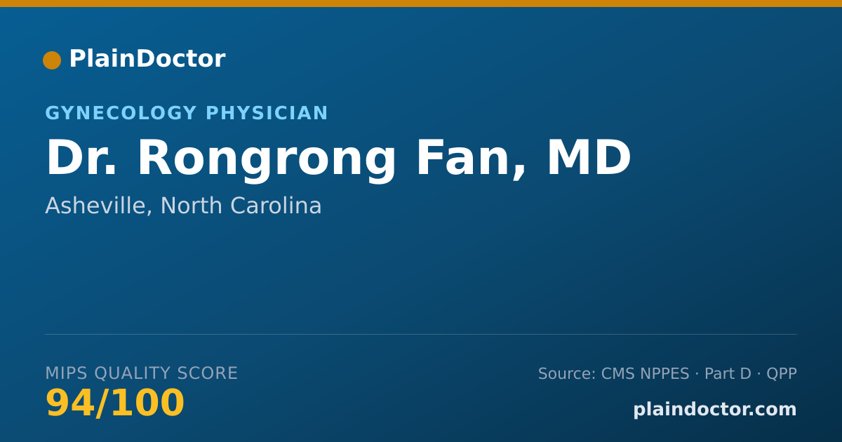 Shareable card for Rongrong Fan, MD - Gynecology Physician, Asheville, NC