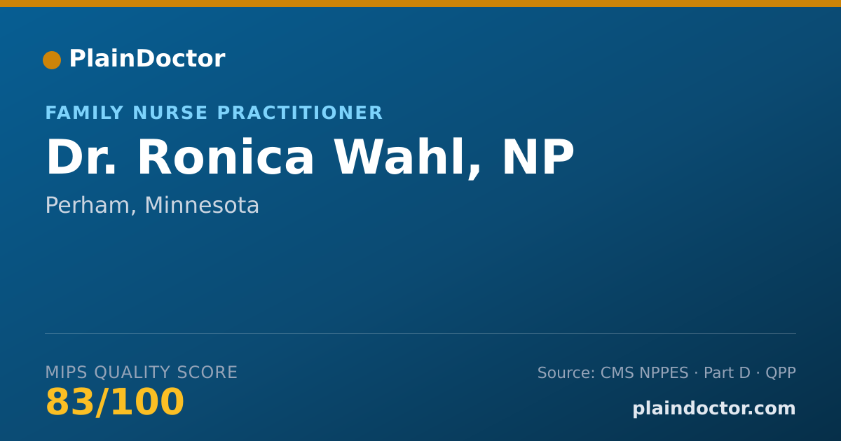 Shareable card for Ronica Wahl, NP - Family Nurse Practitioner, Perham, MN