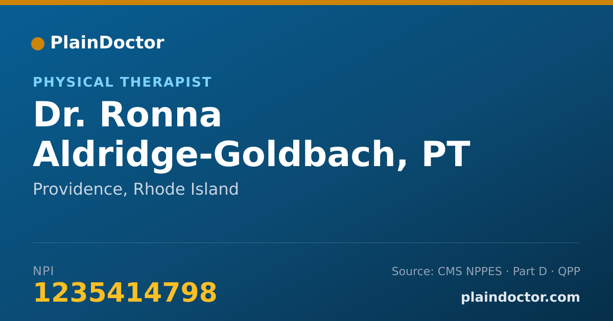 Shareable card for Ronna Aldridge-Goldbach, PT - Physical Therapist, Providence, RI