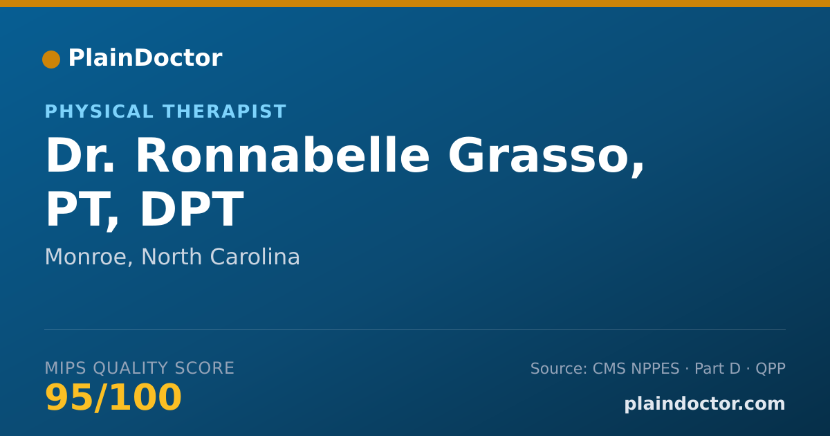 Shareable card for Ronnabelle Grasso, PT, DPT - Physical Therapist, Monroe, NC