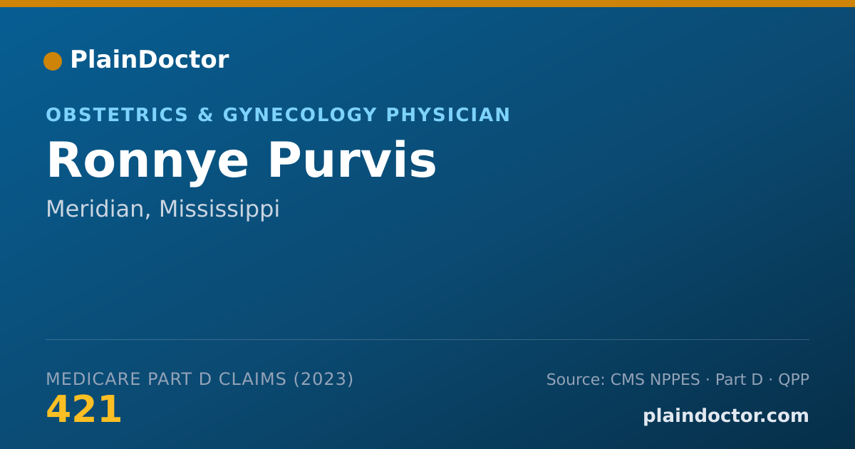 Shareable card for Ronnye Purvis - Obstetrics & Gynecology Physician, Meridian, MS