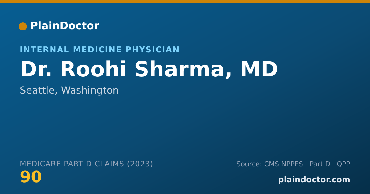Shareable card for Roohi Sharma, MD - Internal Medicine Physician, Seattle, WA
