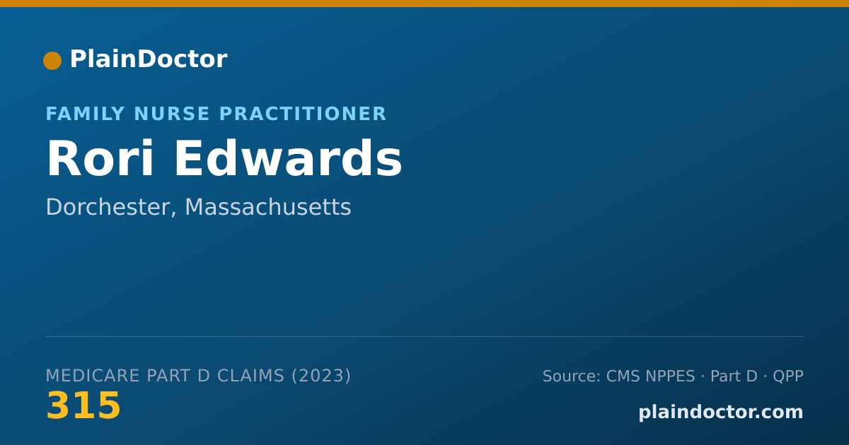 Shareable card for Rori Edwards - Family Nurse Practitioner, Dorchester, MA