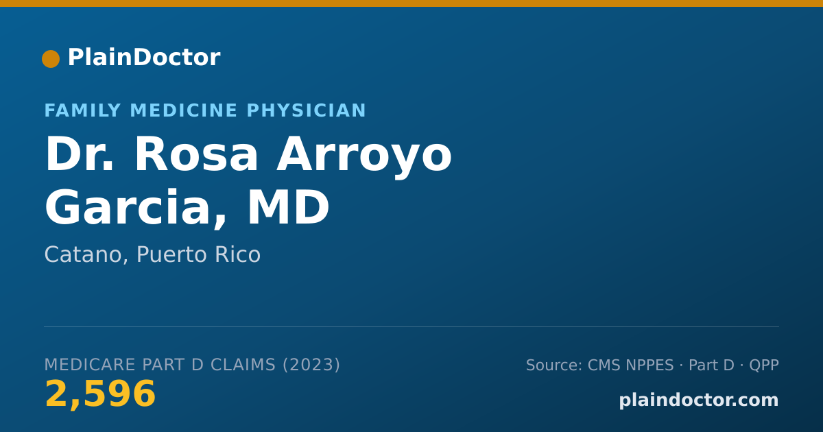 Shareable card for Rosa Arroyo Garcia, MD - Family Medicine Physician, Catano, PR