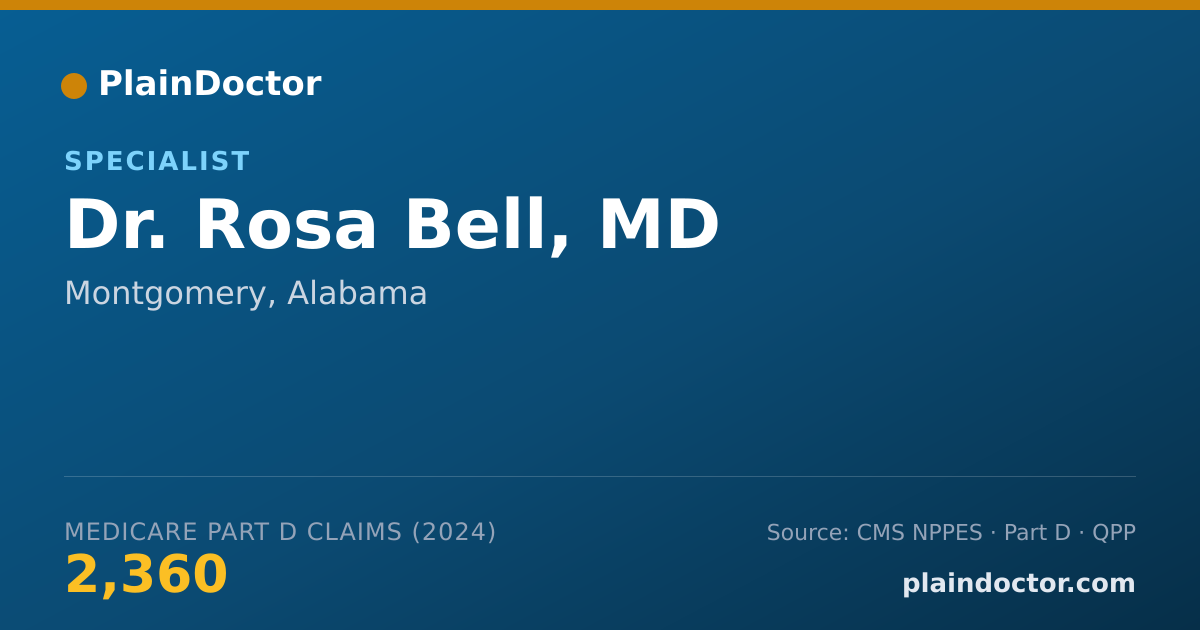 Shareable card for Rosa Bell, MD - Specialist, Montgomery, AL