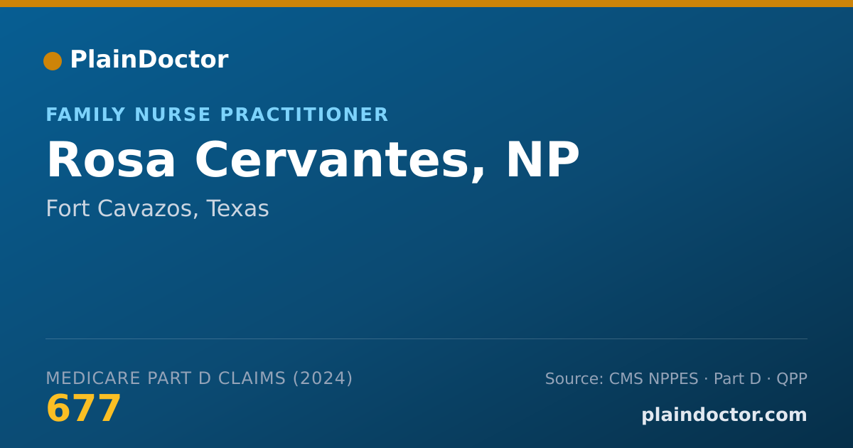 Shareable card for Rosa Cervantes, NP - Family Nurse Practitioner, Fort Cavazos, TX