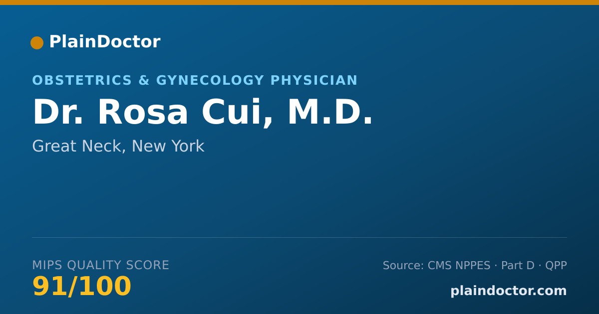 Shareable card for Rosa Cui, M.D. - Obstetrics & Gynecology Physician, Great Neck, NY