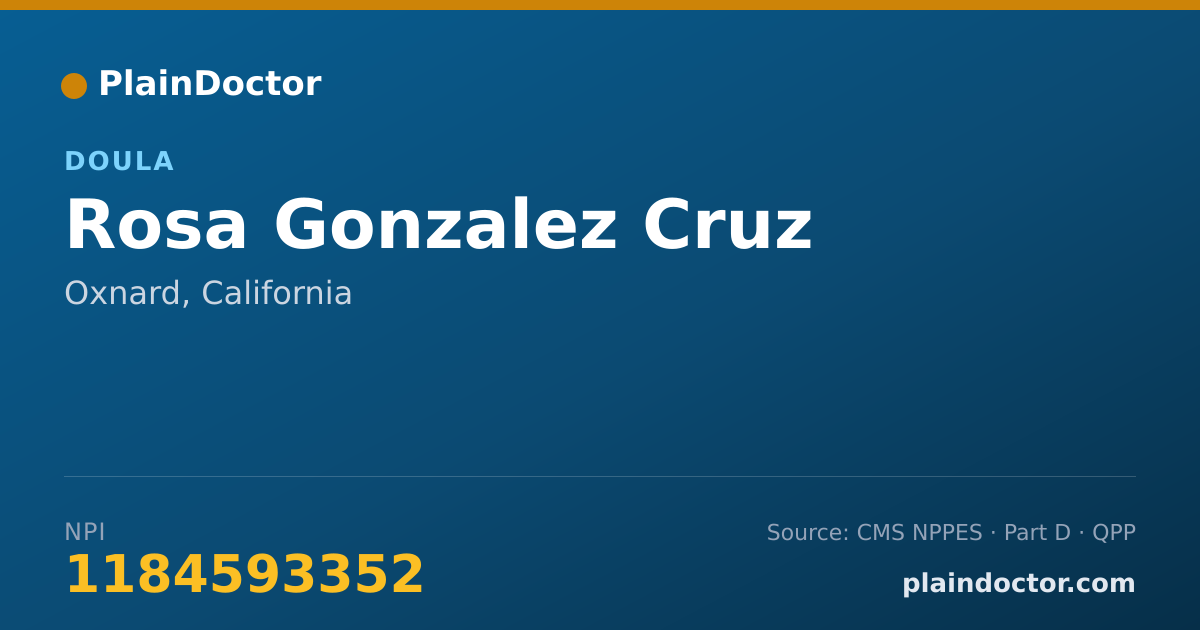 Shareable card for Rosa Gonzalez Cruz - Doula, Oxnard, CA