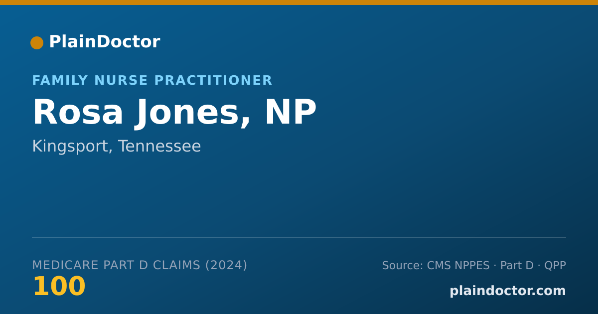 Shareable card for Rosa Jones, NP - Family Nurse Practitioner, Kingsport, TN