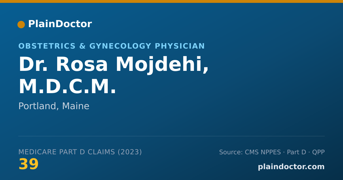 Shareable card for Rosa Mojdehi, M.D.C.M. - Obstetrics & Gynecology Physician, Portland, ME