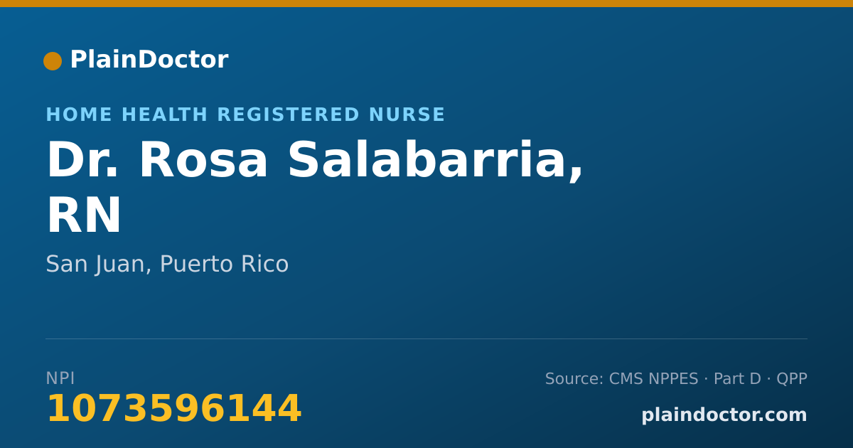 Shareable card for Rosa Salabarria, RN - Home Health Registered Nurse, San Juan, PR