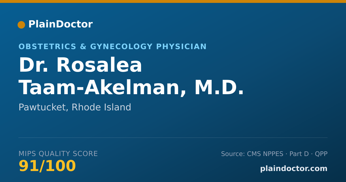 Shareable card for Rosalea Taam-Akelman, M.D. - Obstetrics & Gynecology Physician, Pawtucket, RI