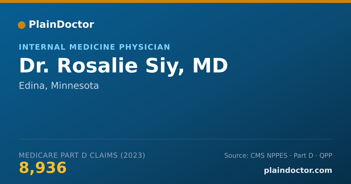 Shareable card for Rosalie Siy, MD - Internal Medicine Physician, Edina, MN