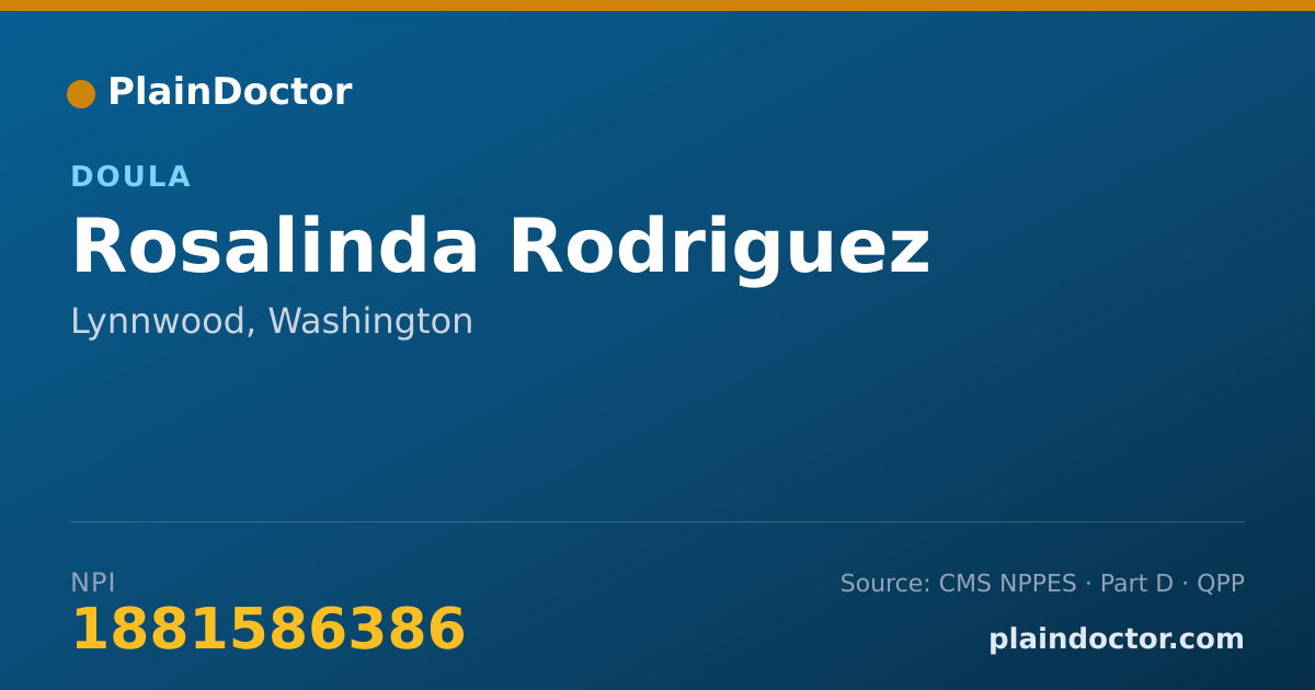 Shareable card for Rosalinda Rodriguez - Doula, Lynnwood, WA