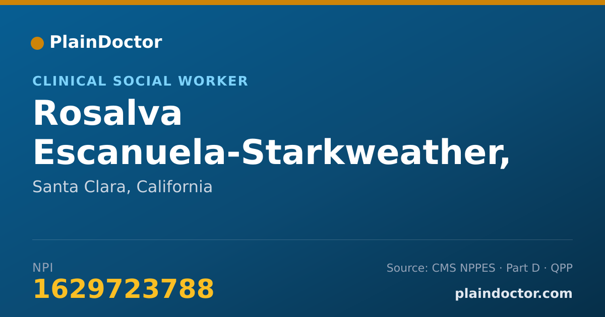 Shareable card for Rosalva Escanuela-Starkweather, LCSW - Clinical Social Worker, Santa Clara, CA