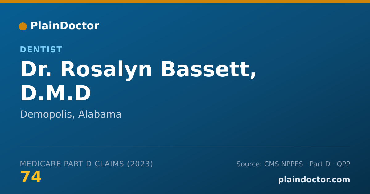 Shareable card for Rosalyn Bassett, D.M.D - Dentist, Demopolis, AL