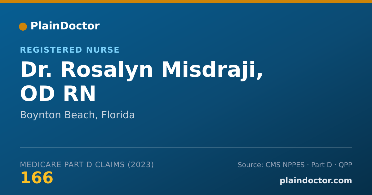 Shareable card for Rosalyn Misdraji, OD RN - Registered Nurse, Boynton Beach, FL