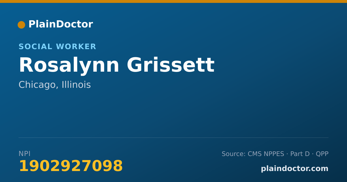 Shareable card for Rosalynn Grissett - Social Worker, Chicago, IL