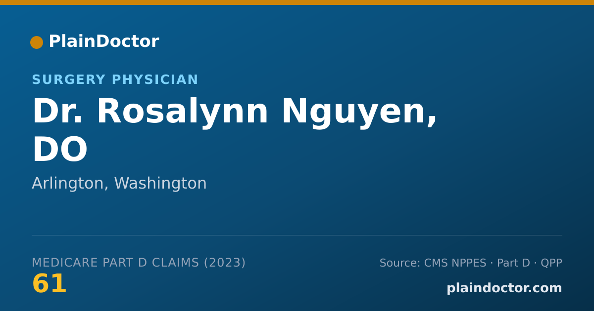 Shareable card for Rosalynn Nguyen, DO - Surgery Physician, Arlington, WA