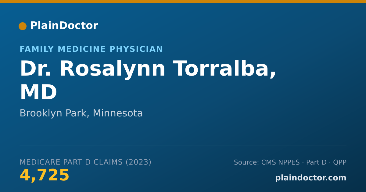 Shareable card for Rosalynn Torralba, MD - Family Medicine Physician, Brooklyn Park, MN