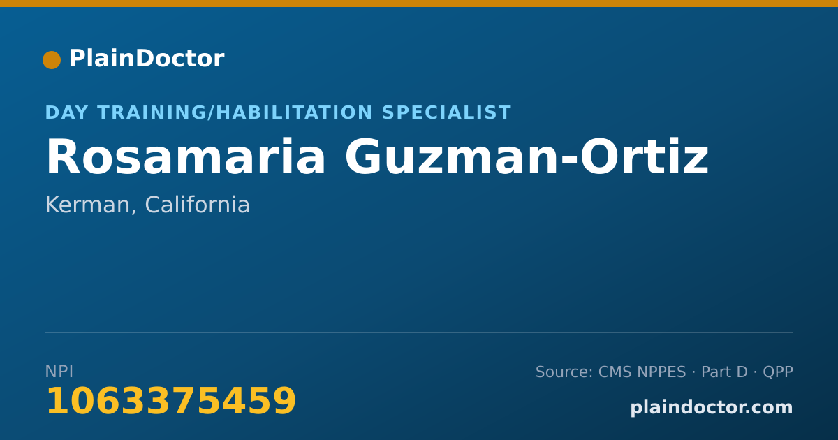 Shareable card for Rosamaria Guzman-Ortiz - Day Training/Habilitation Specialist, Kerman, CA