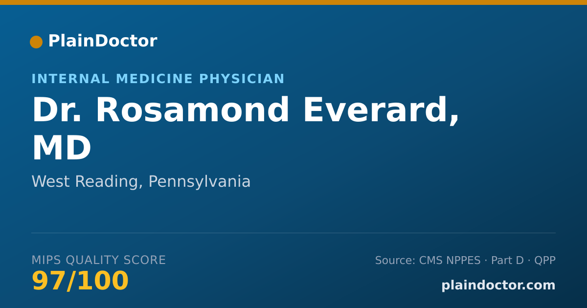 Shareable card for Rosamond Everard, MD - Internal Medicine Physician, West Reading, PA
