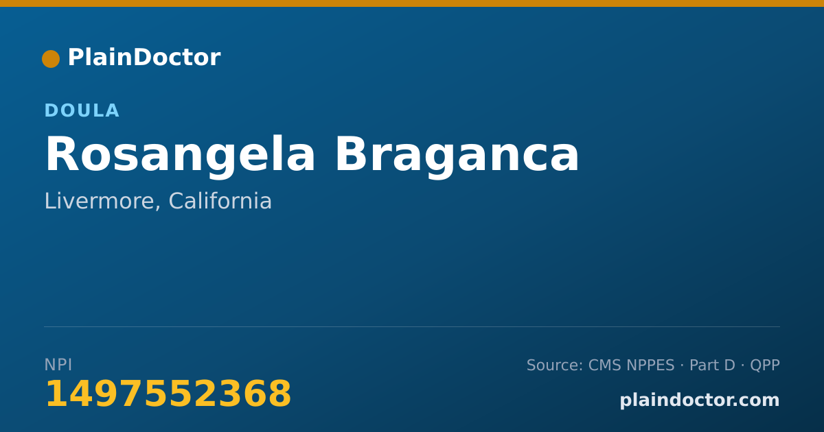 Shareable card for Rosangela Braganca - Doula, Livermore, CA