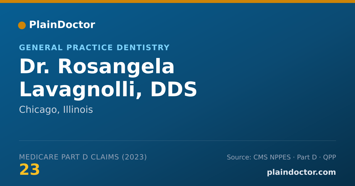 Shareable card for Rosangela Lavagnolli, DDS - General Practice Dentistry, Chicago, IL