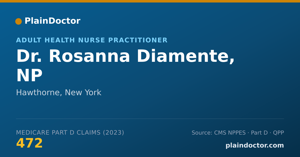 Shareable card for Rosanna Diamente, NP - Adult Health Nurse Practitioner, Hawthorne, NY