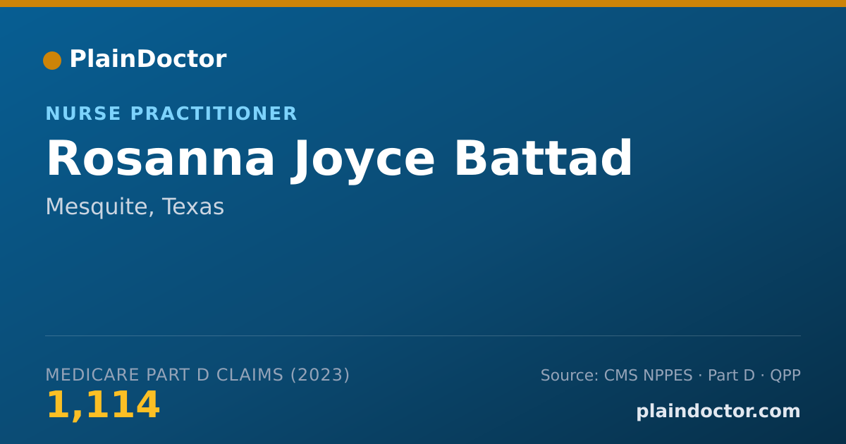 Shareable card for Rosanna Joyce Battad - Nurse Practitioner, Mesquite, TX