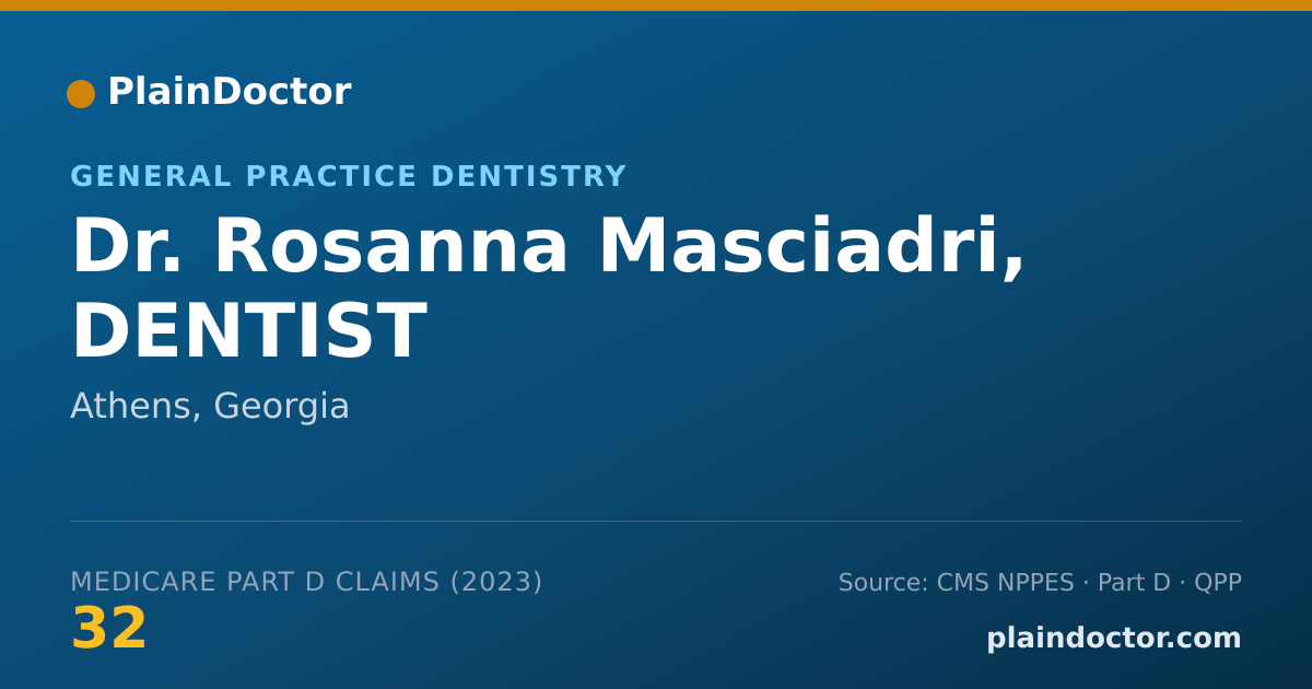Shareable card for Rosanna Masciadri, DENTIST - General Practice Dentistry, Athens, GA