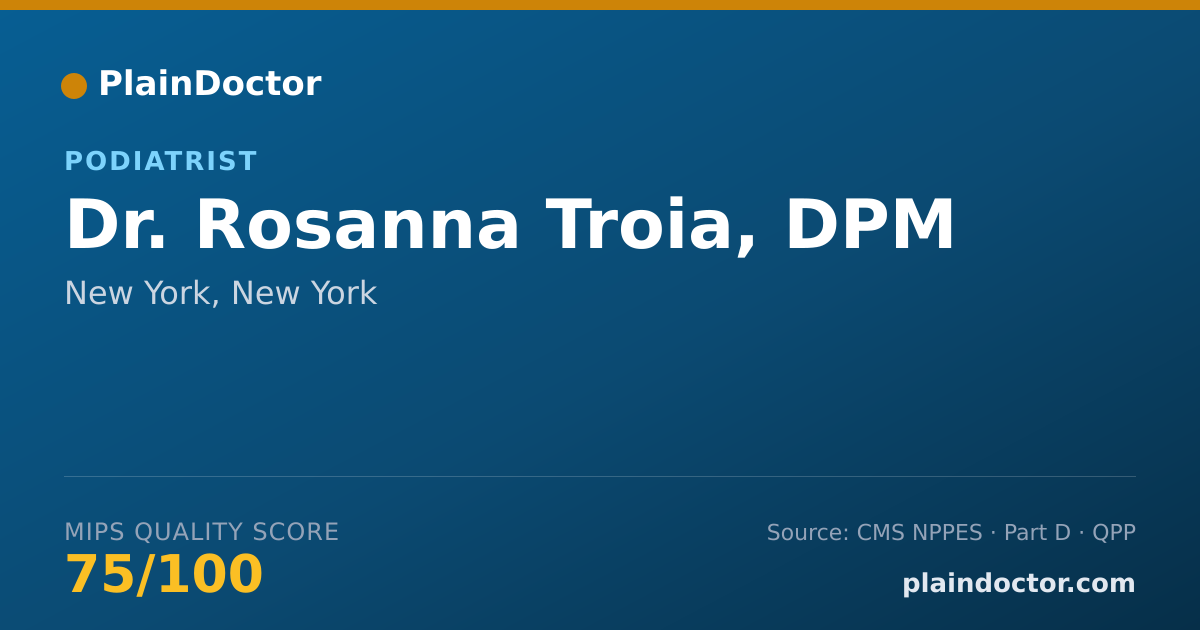 Shareable card for Rosanna Troia, DPM - Podiatrist, New York, NY