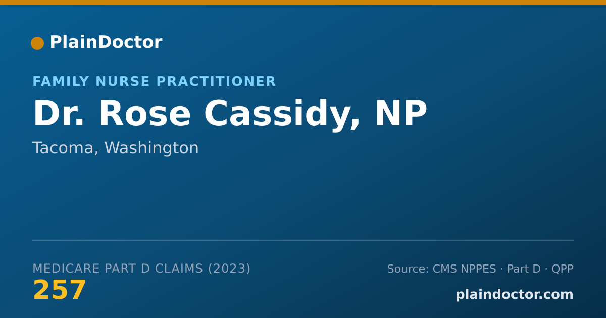 Shareable card for Rose Cassidy, NP - Family Nurse Practitioner, Tacoma, WA