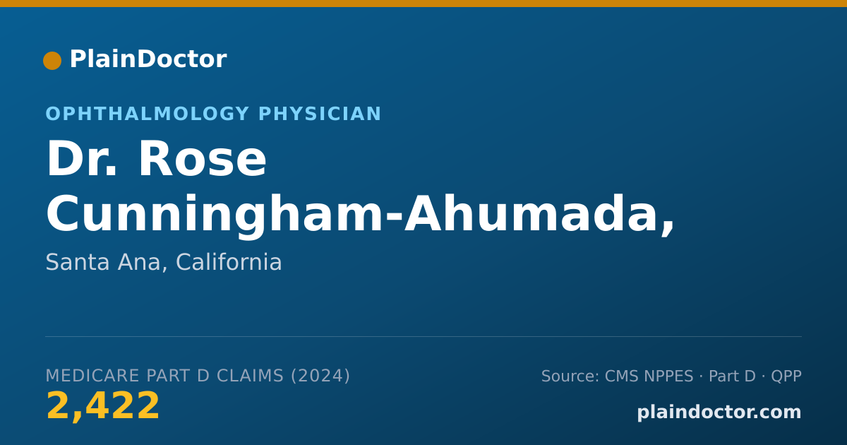 Shareable card for Rose Cunningham-Ahumada, D.O. - Ophthalmology Physician, Santa Ana, CA