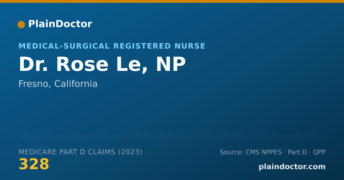 Shareable card for Rose Le, NP - Medical-Surgical Registered Nurse, Fresno, CA