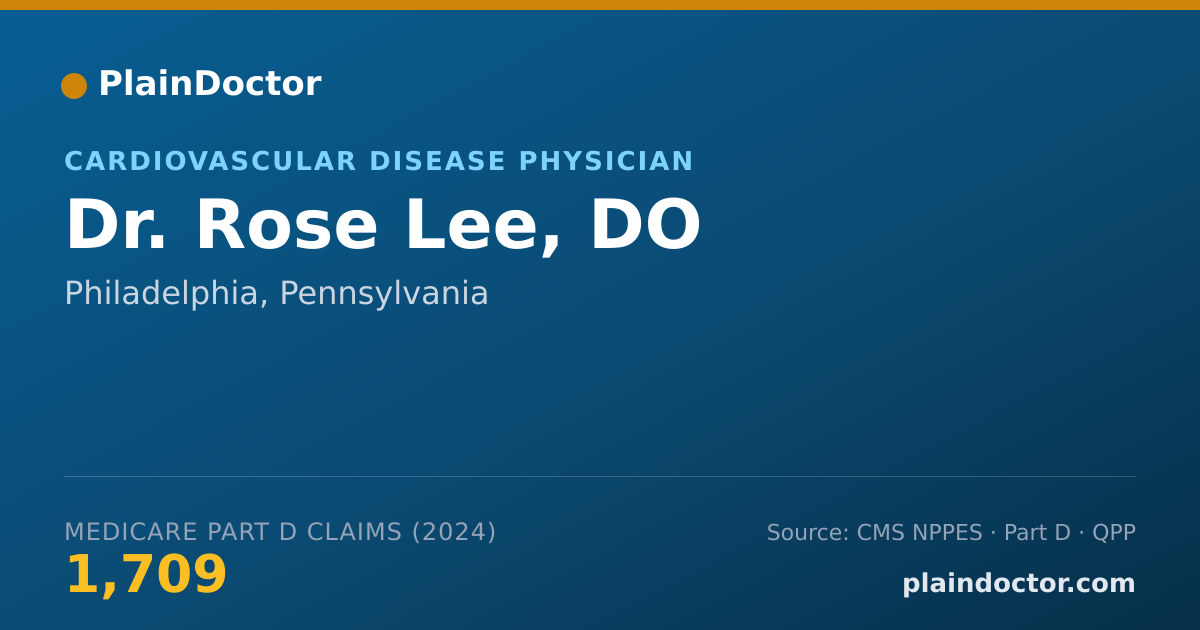 Shareable card for Rose Lee, DO - Cardiovascular Disease Physician, Philadelphia, PA