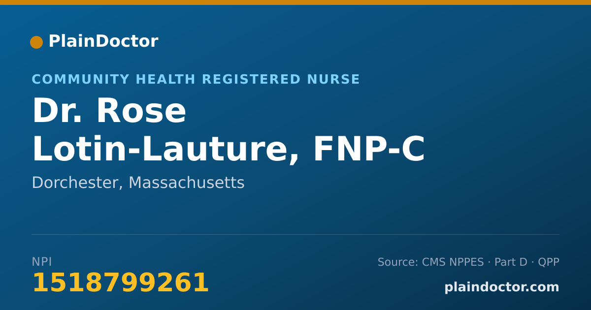 Shareable card for Rose Lotin-Lauture, FNP-C - Community Health Registered Nurse, Dorchester, MA