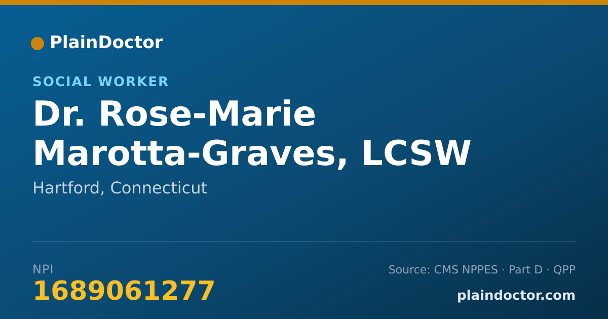 Shareable card for Rose-Marie Marotta-Graves, LCSW - Social Worker, Hartford, CT