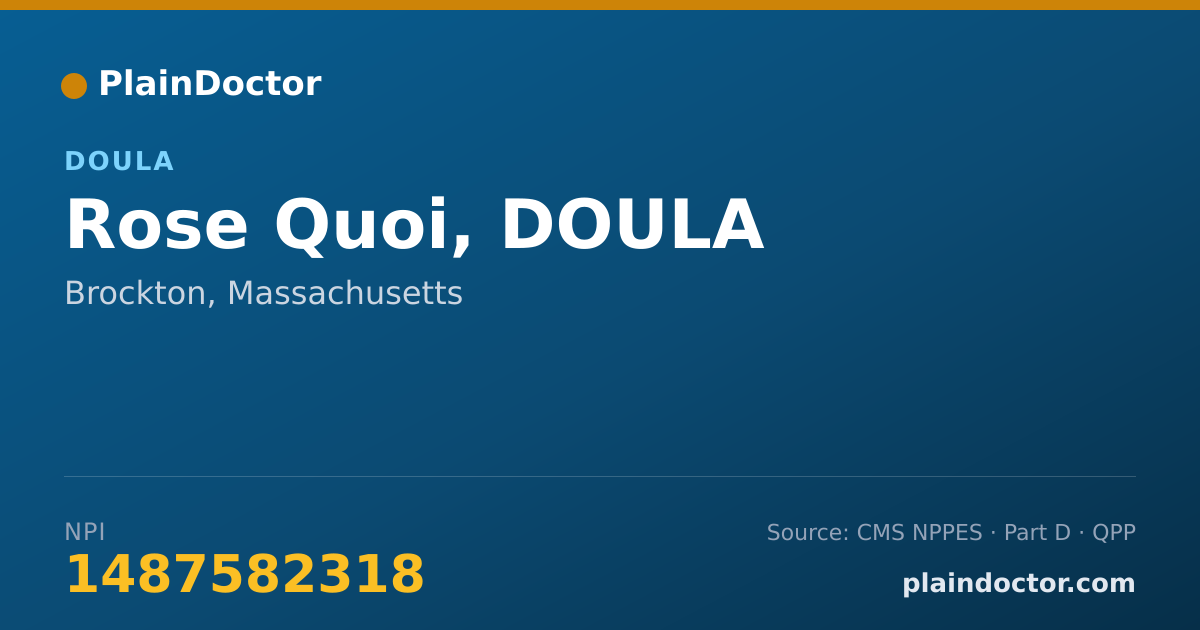 Shareable card for Rose Quoi, DOULA - Doula, Brockton, MA