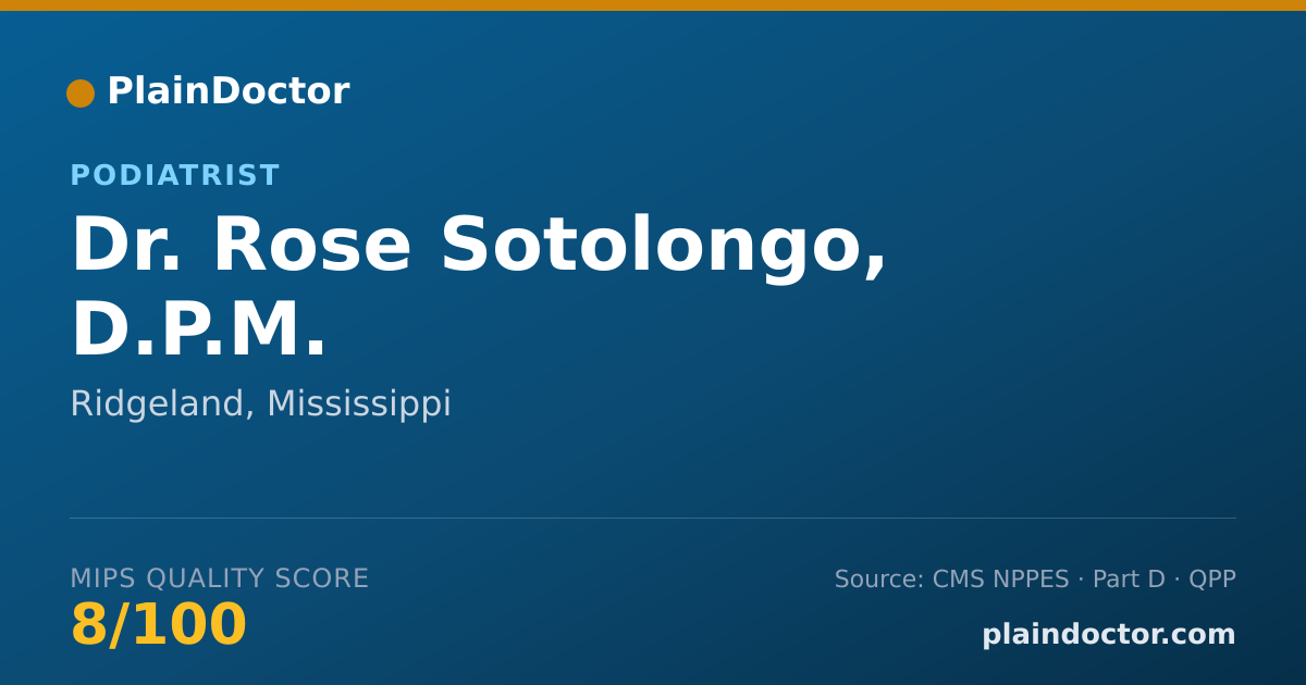 Shareable card for Rose Sotolongo, D.P.M. - Primary Podiatric Medicine Podiatrist, Ridgeland, MS
