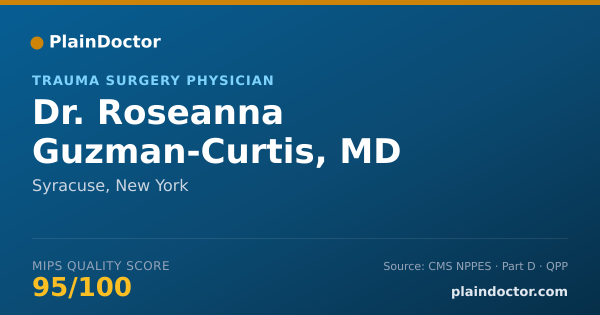 Shareable card for Roseanna Guzman-Curtis, MD - Trauma Surgery Physician, Syracuse, NY