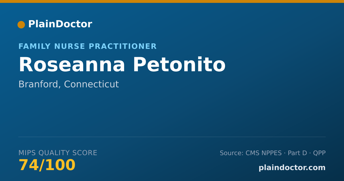 Shareable card for Roseanna Petonito - Family Nurse Practitioner, Branford, CT