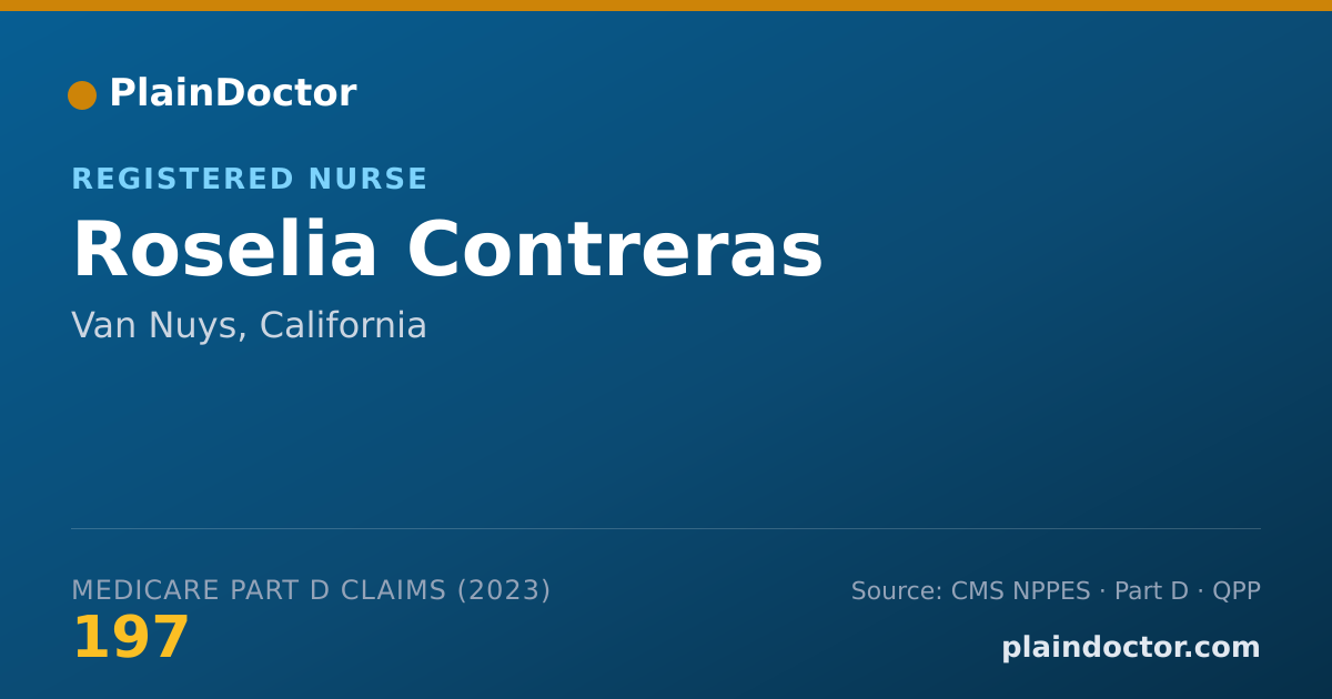 Shareable card for Roselia Contreras - Registered Nurse, Van Nuys, CA
