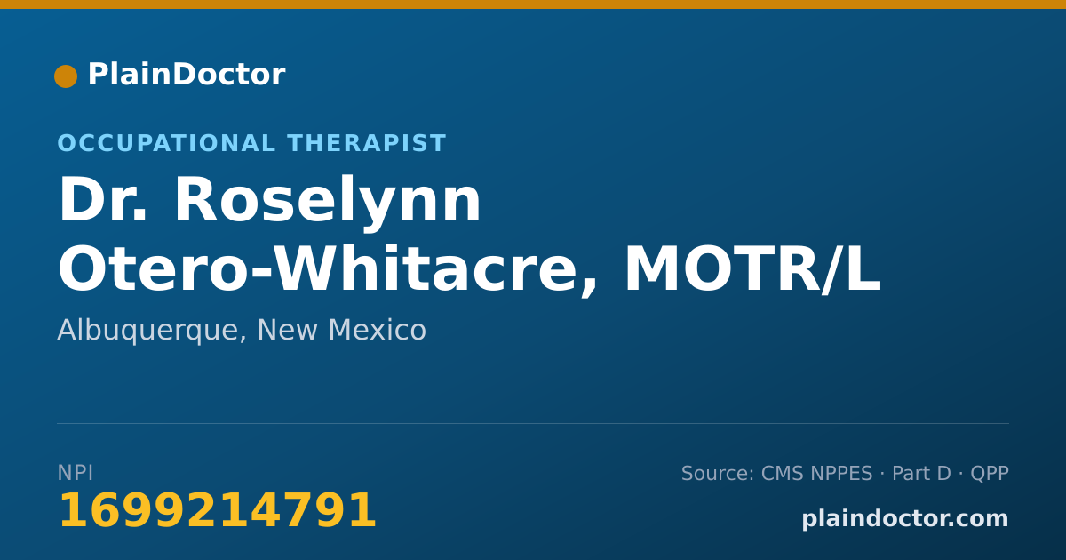 Shareable card for Roselynn Otero-Whitacre, MOTR/L - Occupational Therapist, Albuquerque, NM